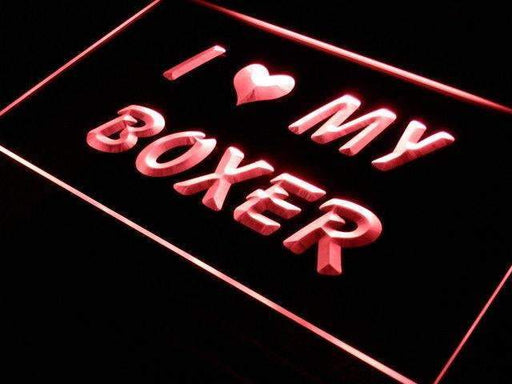 I Love My Boxer LED Light Sign - Way Up Gifts