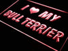 I Love My Bull Terrier LED Light Sign - Way Up Gifts