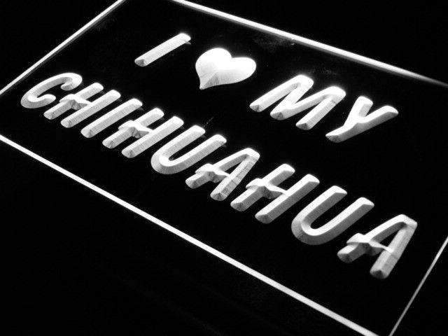 I Love My Chihuahua LED Light Sign - LED Gift Works