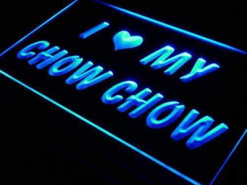 I Love My Chow Chow Dog LED Light Sign - LED Gift Works