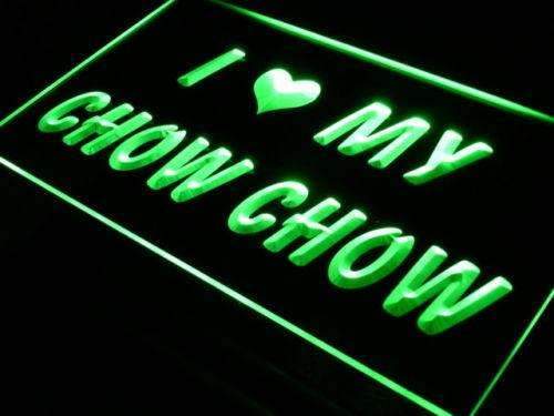 I Love My Chow Chow Dog LED Light Sign - LED Gift Works