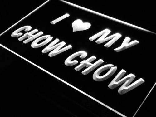 I Love My Chow Chow Dog LED Light Sign - LED Gift Works