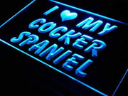 I Love My Cocker Spaniel LED Light Sign - LED Gift Works