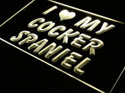 I Love My Cocker Spaniel LED Light Sign - LED Gift Works