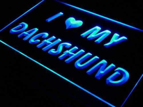 I Love My Dachshund LED Light Sign - LED Gift Works