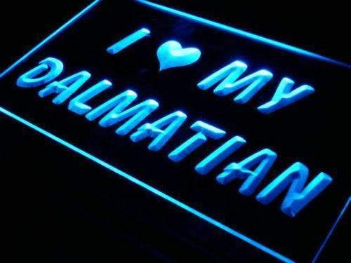 I Love My Dalmatian LED Light Sign - LED Gift Works