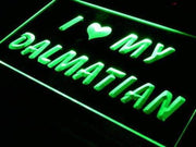 I Love My Dalmatian LED Light Sign - LED Gift Works