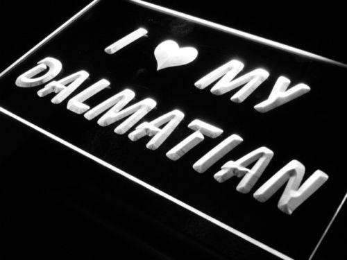 I Love My Dalmatian LED Light Sign - LED Gift Works