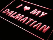 I Love My Dalmatian LED Light Sign - LED Gift Works