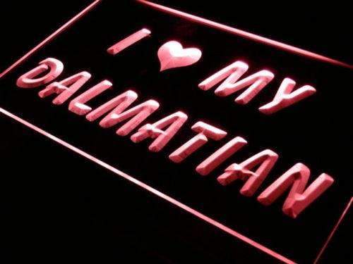 I Love My Dalmatian LED Light Sign - LED Gift Works