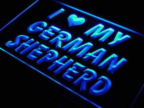 I Love My German Shepherd LED Light Sign - LED Gift Works