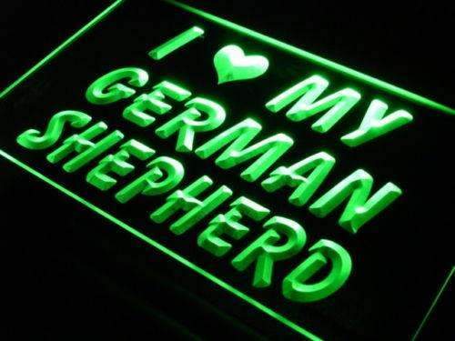 I Love My German Shepherd LED Light Sign - Way Up Gifts