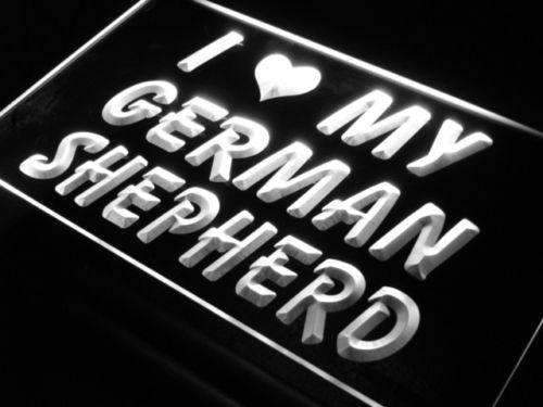 I Love My German Shepherd LED Light Sign - LED Gift Works