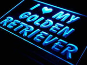 I Love My Golden Retriever LED Light Sign - LED Gift Works
