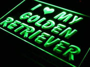 I Love My Golden Retriever LED Light Sign - LED Gift Works