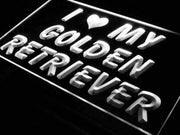 I Love My Golden Retriever LED Light Sign - LED Gift Works