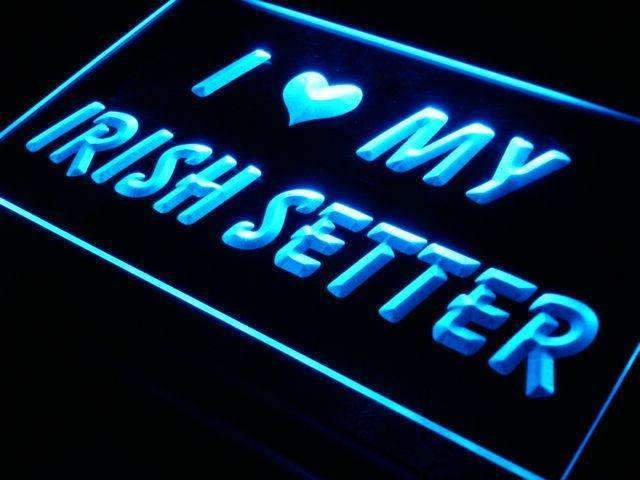 I Love My Irish Setter LED Light Sign - Way Up Gifts