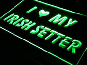 I Love My Irish Setter LED Light Sign - LED Gift Works