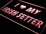 I Love My Irish Setter LED Light Sign - LED Gift Works