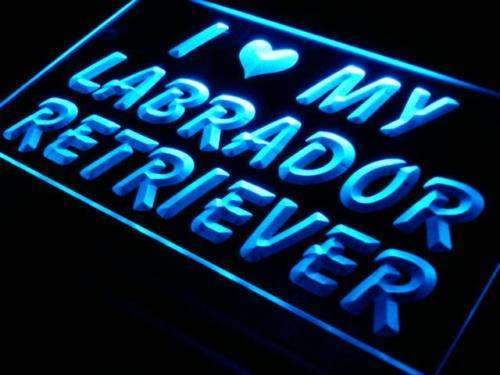 I Love My Labrador Retriever LED Light Sign - LED Gift Works