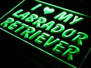 I Love My Labrador Retriever LED Light Sign - LED Gift Works