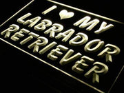 I Love My Labrador Retriever LED Light Sign - LED Gift Works