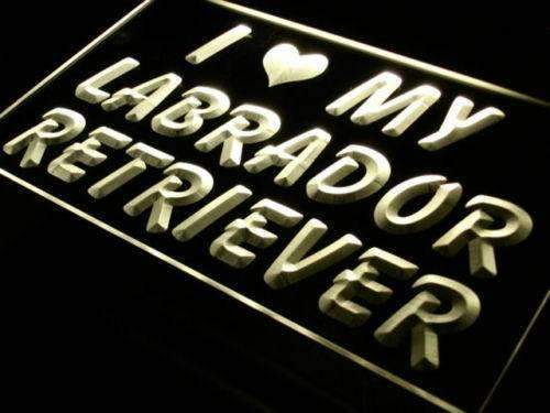 I Love My Labrador Retriever LED Light Sign - LED Gift Works