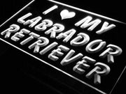I Love My Labrador Retriever LED Light Sign - LED Gift Works