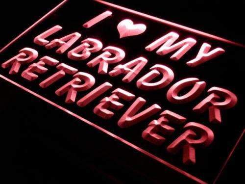 I Love My Labrador Retriever LED Light Sign - Way Up Gifts