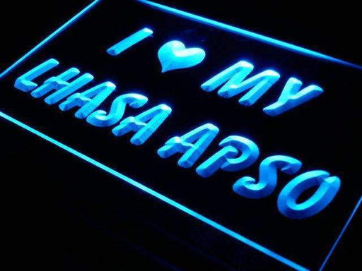 I Love My Lhasa Apso LED Light Sign - LED Gift Works