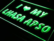 I Love My Lhasa Apso LED Light Sign - LED Gift Works