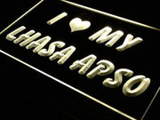 I Love My Lhasa Apso LED Light Sign - LED Gift Works