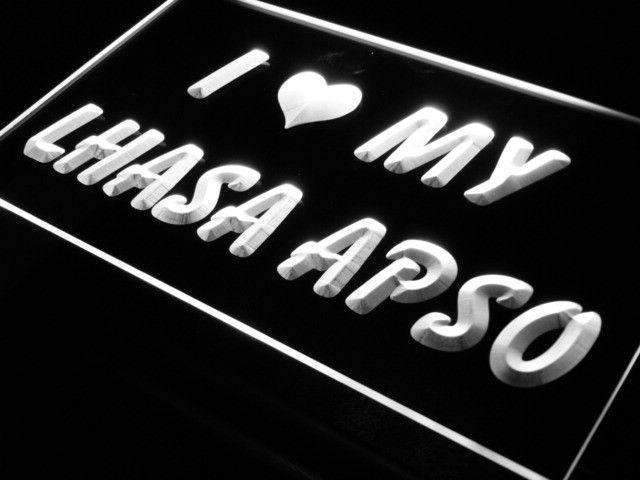 I Love My Lhasa Apso LED Light Sign - Way Up Gifts