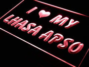 I Love My Lhasa Apso LED Light Sign - LED Gift Works