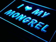 I Love My Mongrel LED Light Sign - LED Gift Works