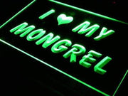 I Love My Mongrel LED Light Sign - LED Gift Works