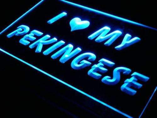 I Love My Pekingese LED Light Sign - LED Gift Works