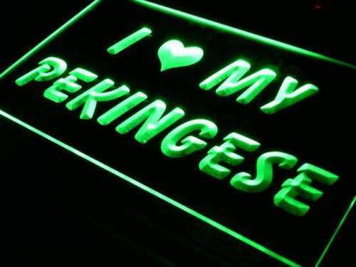 I Love My Pekingese LED Light Sign - LED Gift Works