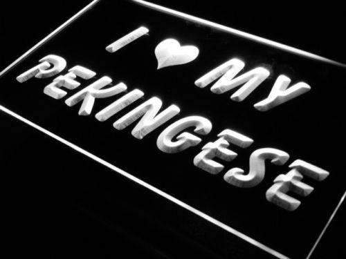 I Love My Pekingese LED Light Sign - LED Gift Works