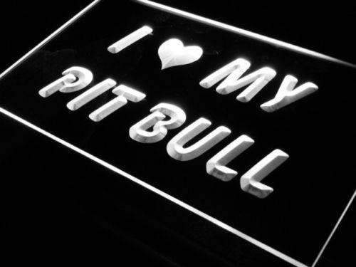 I Love My Pit Bull LED Light Sign - Way Up Gifts