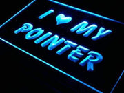 I Love My Pointer Dog LED Light Sign - LED Gift Works