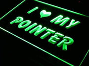 I Love My Pointer Dog LED Light Sign - LED Gift Works