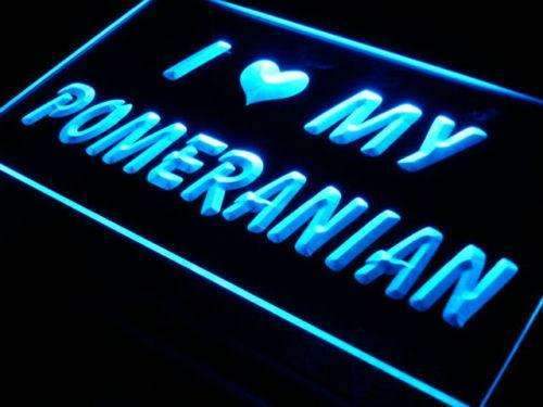 I Love My Pomeranian LED Light Sign - Way Up Gifts