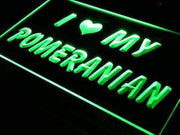 I Love My Pomeranian LED Light Sign - LED Gift Works