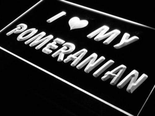 I Love My Pomeranian LED Light Sign - Way Up Gifts