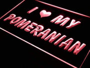 I Love My Pomeranian LED Light Sign - LED Gift Works
