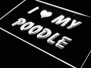 I Love My Poodle LED Light Sign - LED Gift Works