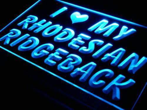 I Love My Rhodesian Ridgeback LED Light Sign - Way Up Gifts
