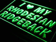 I Love My Rhodesian Ridgeback LED Light Sign - LED Gift Works