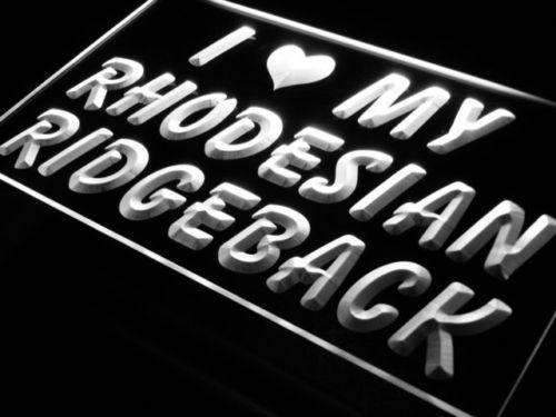 I Love My Rhodesian Ridgeback LED Light Sign - Way Up Gifts